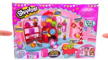 Shopkins Food Fair Sweet Spot Playset Gumball Machine Unboxing Toy Review by TheToyReviewer
