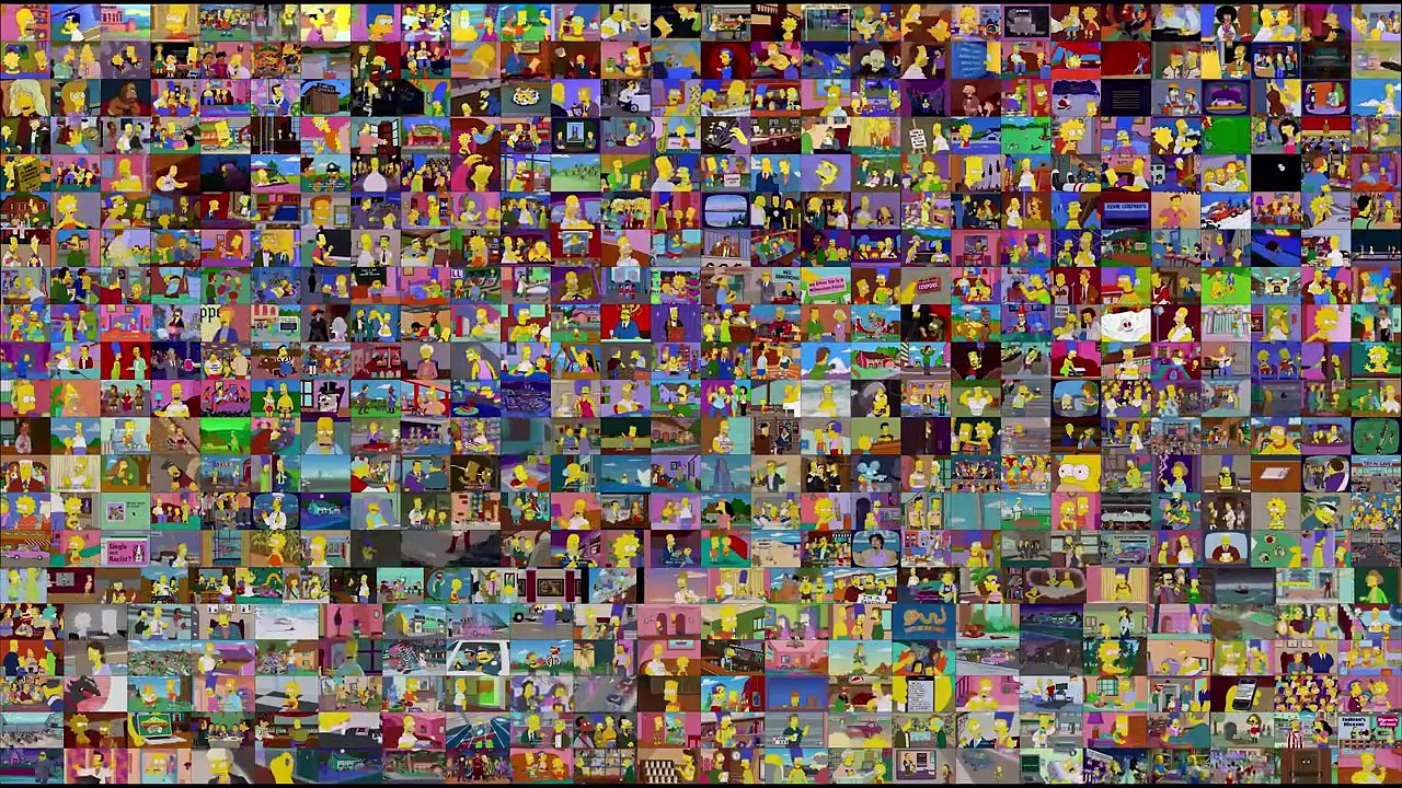 The Simpsons sphere - 360° 500 episodes at the same time