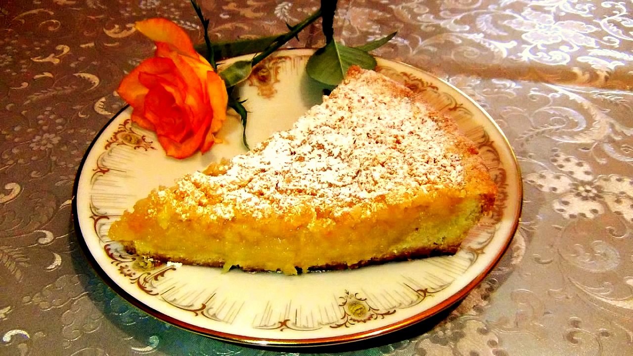 Лимонно-Яблочный Пирог из Песочного Теста