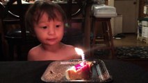 Little Boy Adorably Fails At Blowing Out Birthday Candles