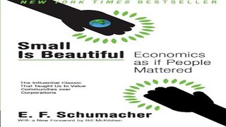 Read Small Is Beautiful  Economics as if People Mattered Ebook pdf download
