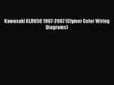 Book Kawasaki KLR650 1987-2007 (Clymer Color Wiring Diagrams) Download Full Ebook