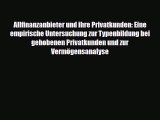 [PDF] Allfinanzanbieter und ihre Privatkunden: Eine empirische Untersuchung zur Typenbildung