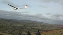 Bungee Launching Pegase Sailplane at Long Mynd