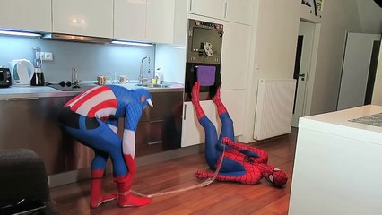 SPIDERMAN VS CAPTAIN AMERICA - REAL LIFE BATTLE