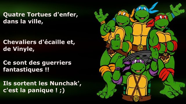 Les Tortues Ninjas - Générique - (Avec les Paroles) - Complet [HD]