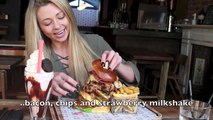 Cette fille mange un Burger de 1kg en 10 min... Gourmande