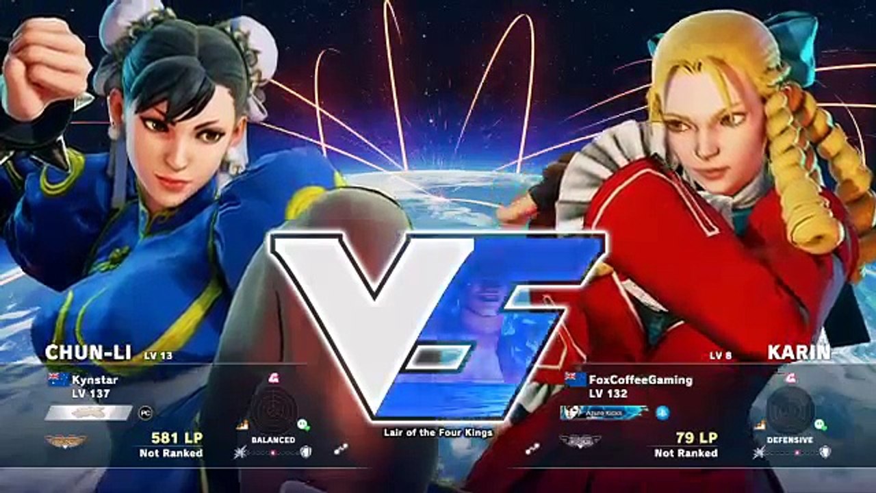 Street Fighter 5 - Chun-Li (Kynstar) vs Karin (FoxCoffeeGaming)