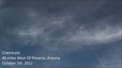 CHEMTRAILS Sprayed at sunset - Phoenix, Arizona 10.5.2012
