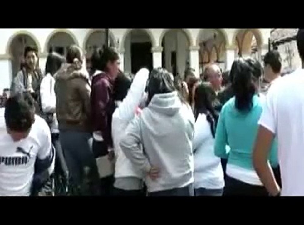 Cuenca: estudiantes de la U. Católica protestaron por incremento en valor de pensiones