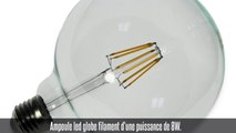 Ampoule led filament globe, E27, 8W, 840 lm, 360°, blanc chaud