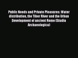 Read Public Needs and Private Pleasures: Water distribution the Tiber River and the Urban Development