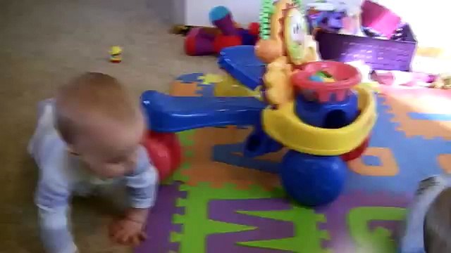 P&B Happy Jumping Twin Babies Make Noises in Cribs