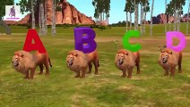 ABC Songs for Children with Wild Animals Cartoons 3D Animation Nursery Rhymes | Alphabets Song
