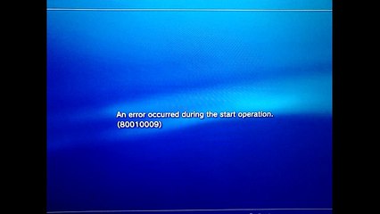 PS3 error 80010009 FIX
