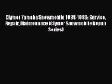 Ebook Clymer Yamaha Snowmobile 1984-1989: Service Repair Maintenance (Clymer Snowmobile Repair