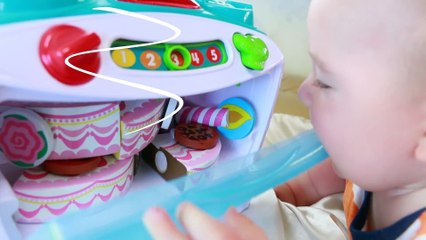 BABY Boy Eli MAKES A CAKE! FUNNY How To Video Baby Alive Melissa & Doug Birthday Cake Surprise