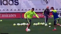 Cristiano Ronaldo  skills vs Sergio Ramos during training