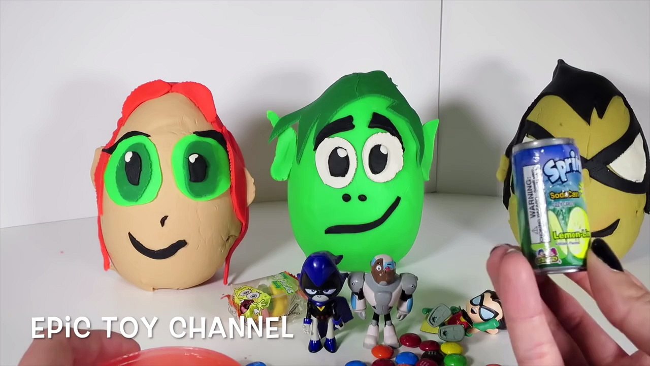 TEEN TITANS GO! Play-Doh Surprise Eggs Robin & Beast Boy & Teen Titans Go Surprise Toys