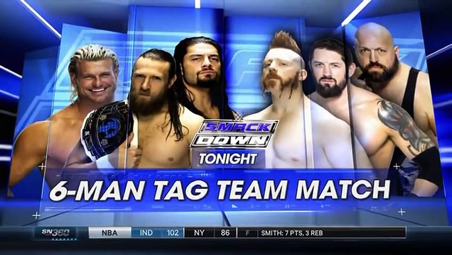 WWE NEW DAY VS CESARO & TYSON KIDD SMACKDOWN 4 9 2015