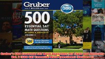 Download PDF  Grubers 500 Essential SAT Math Questions by Topic and Difficulty Vol 2 500 SAT FULL FREE