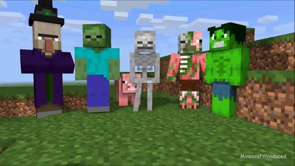 Monster School Building Bridge (Minecraft Animation)