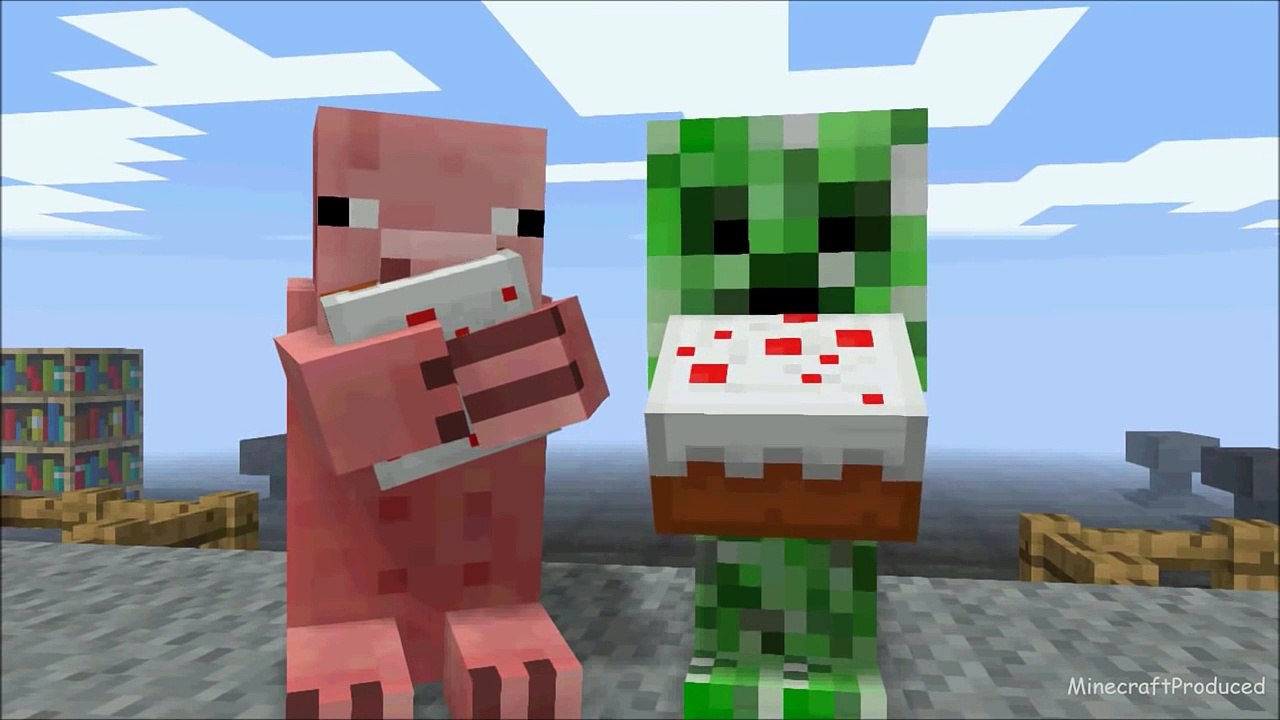 Monster School Combat #3 (Minecraft Fight Animation, TeamMP)
