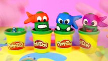 Play Doh Teenage Mutant Ninja Turtles Surprise Eggs Disney Cars Mater Toys Egg   Elmo