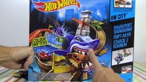 Хотвилс трасса порт акул с машинками меняют в воде цвет распаковка Hot Wheels Sharkpark unboxing