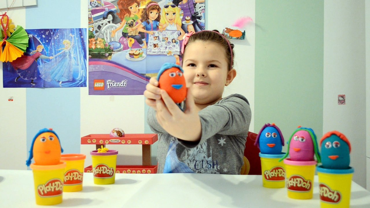 Süsse Play Doh Überaschungseier, sweet play dough surprise eggs