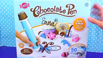 CHOCOLATE PEN Candy Maker Candy Craft Toy Review Make Your Own Chocolate Ice Cream Shapes