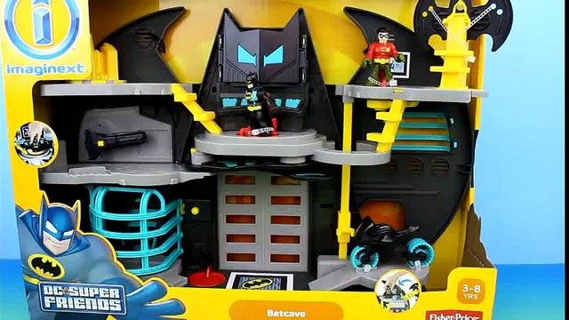Imaginext Batman Batcave with Robin & Batman Bane tries to to take Gotham City