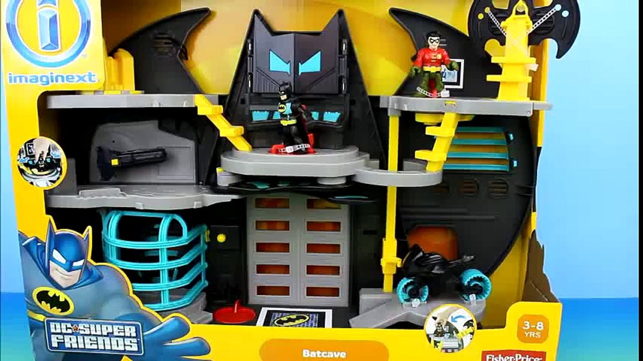 Imaginext Batman Batcave with Robin & Batman Bane tries to to take Gotham City
