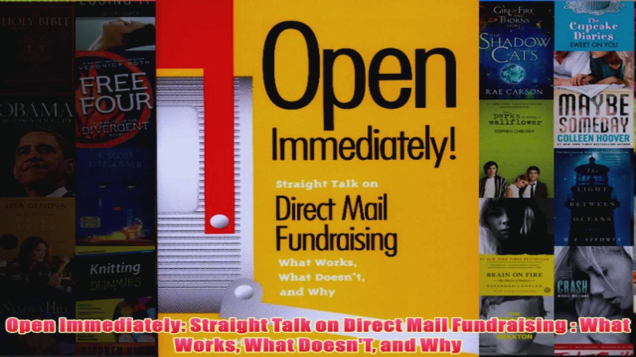 Download PDF  Open Immediately Straight Talk on Direct Mail Fundraising  What Works What DoesnT and FULL FREE