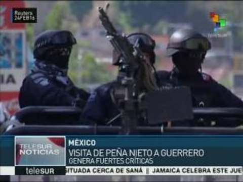 Critican a Enrique Peña Nieto en Iguala Guerrero por caso Ayotzinapa