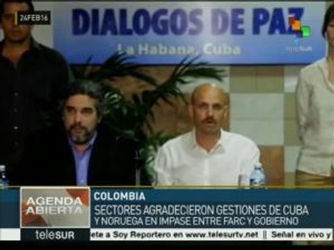 Colombianos agradecen acompañamiento de países garantes de la paz