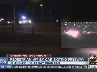 Pedestrian hit by car near Interstate 10