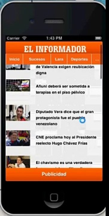 El Informador App Móvil Version Demostración iPhone, Blackberry, Android y otros