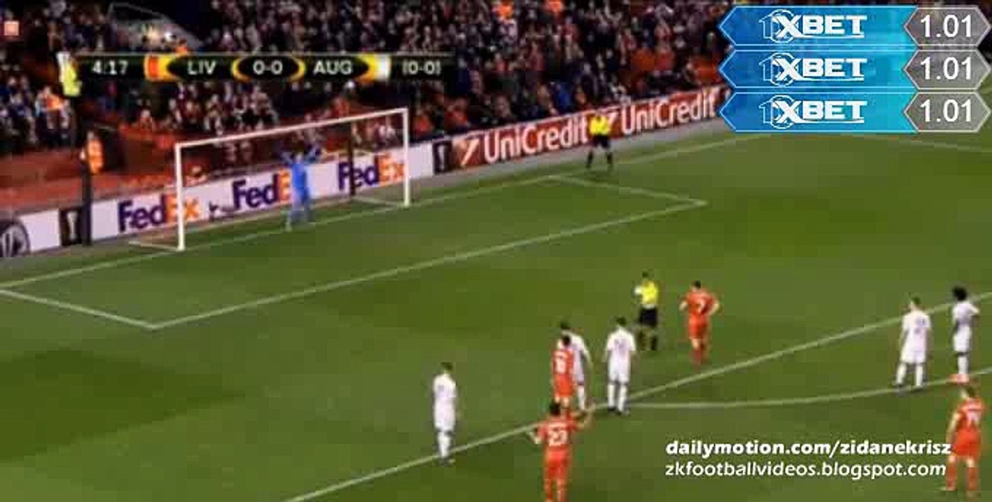 1-0 JAmes Milner Goal HD - Liverpool v. Augsburg 25.02.2016 HD