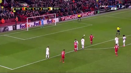 1-0 James Milner Penalty Goal - Liverpool vs Augsburg 25.02.2016 HD