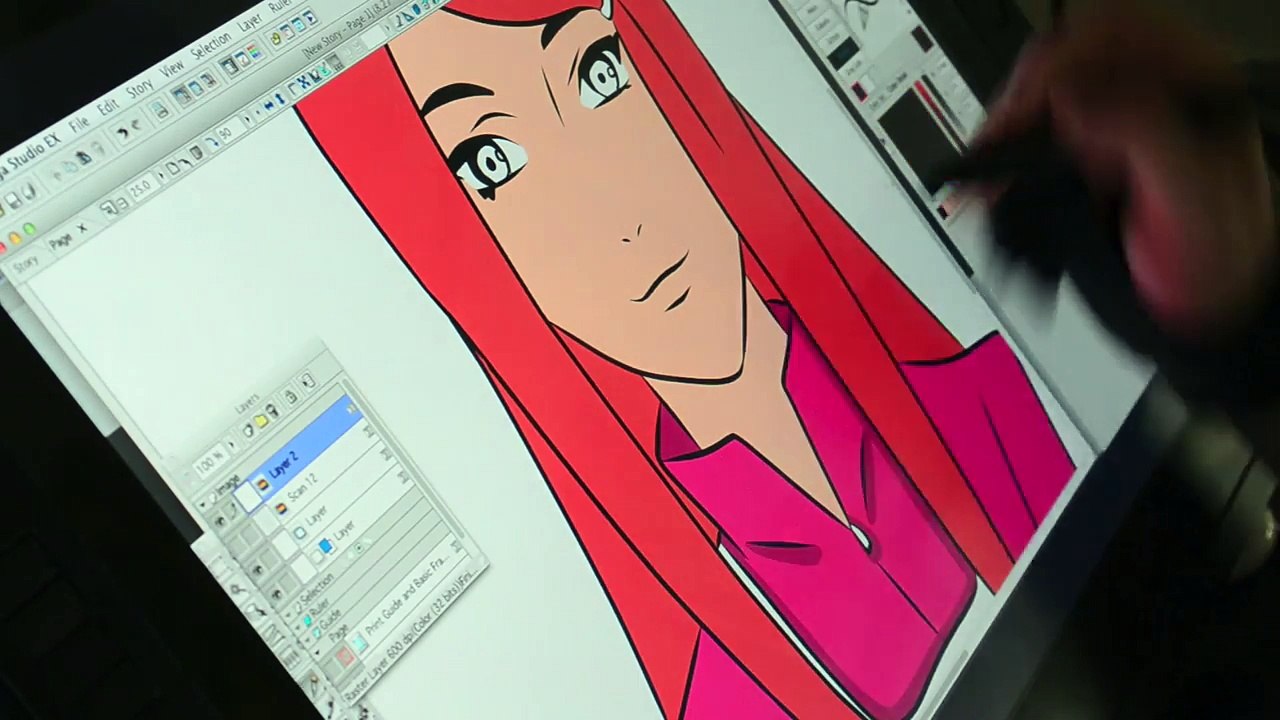 Drawing Kushina Uzumaki On The Wacom Cintiq 21ux