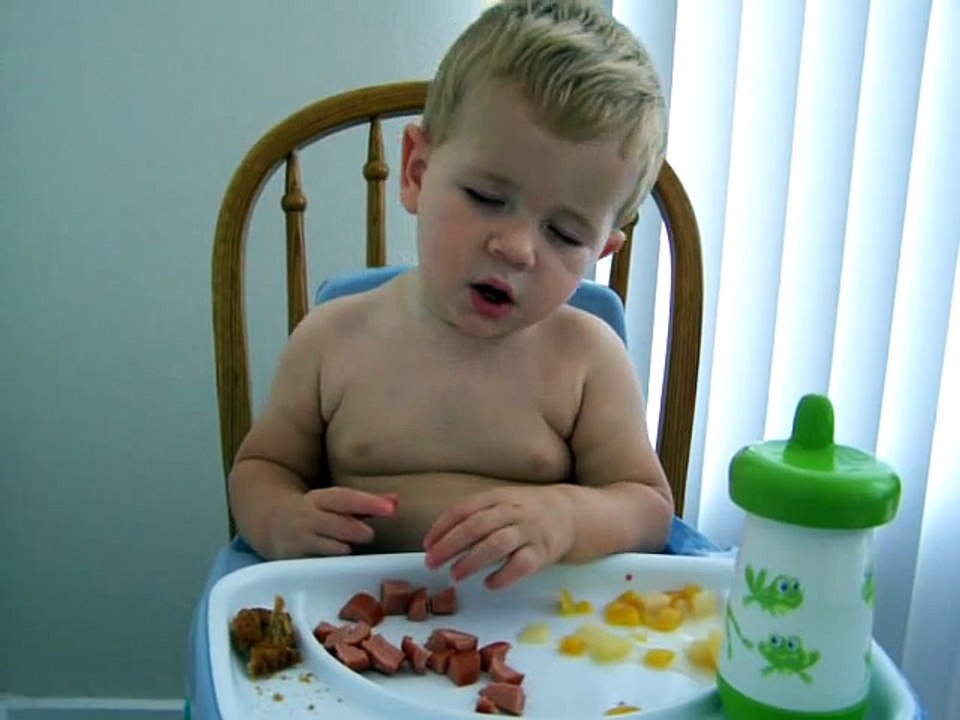 Sleepy Baby Blake Falling asleep while eating Lunch funny