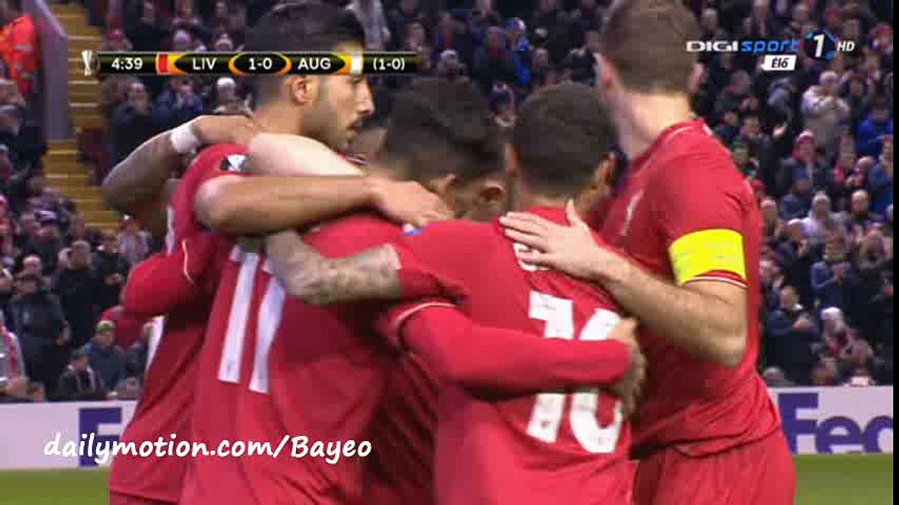 James Milner Goal HD - Liverpool 1-0 Augsburg - 25-02-2016