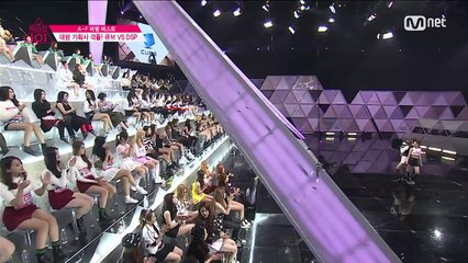 Produce 101 [1회] CUBE 연습생 ♬미쳐 vs DSP연습생 ♬Mr. 160122 EP.1