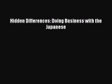 Download Hidden Differences: Doing Business with the Japanese  Read Online