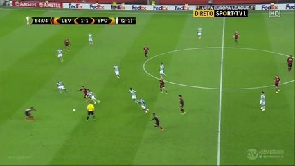 Bellarabi K. 2nd Goal HD - Bayer Leverkusen 2 - 1 Sporting - 25-02-2016