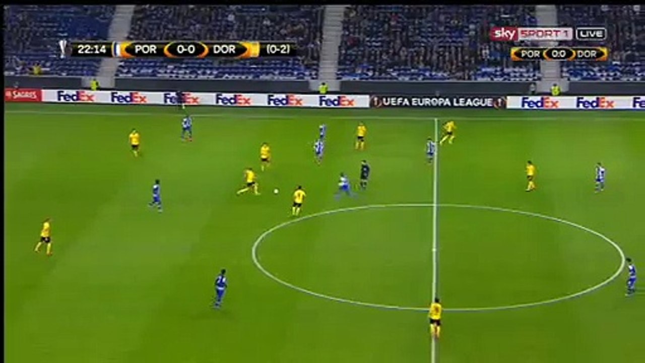Pierre-Emerick Aubameyang 0-1 | FC Porto 0-1 Dortmund - 25-02-2016
