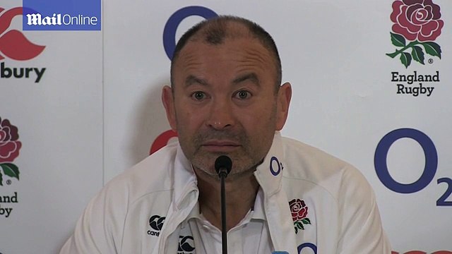 Eddie Jones gets angry during England press conference