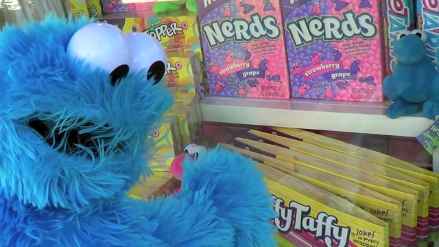 Cookie Monster Goes To The Mall Cookie Monster Eats Cars Micro Drifters Cookie Monster Crash