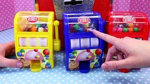 GUMBALL MACHINES Toys Dubble Bubble Red, Yellow & Blue Bubble Gum Toys   Surprise Coin Machine